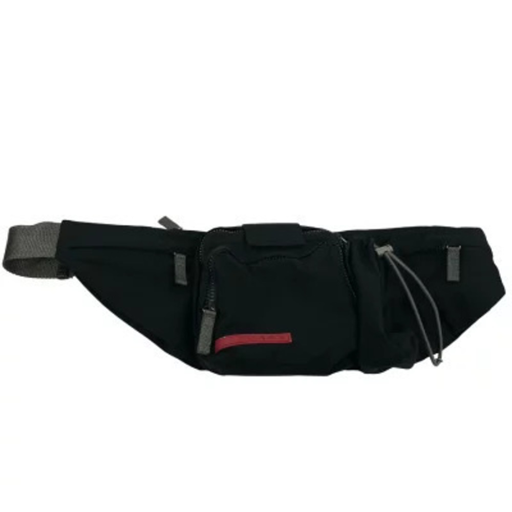 Prada Waist Bum Body Bag Body Triangular The Rome Black